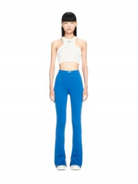 Off-White Sleek Split Leggings - Blue