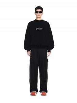 Off-White Ironic Quote Over Crewneck - Black