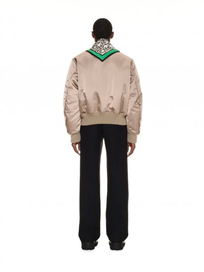 Off-White ARR EMB ZIP BOMBER - Neutrals - Click Image to Close