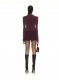 Off-White WO BLEND CARGO MINI SKIRT BURGUNDY NO C on Sale - Red