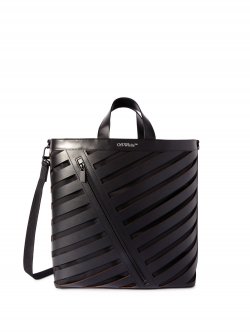 Off-White DIAG CUT OUT NS TOTE - Black