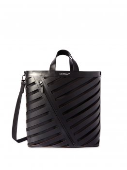 Off-White DIAG CUT OUT NS TOTE - Black