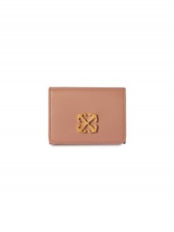 Off-White JITNEY MINI COMPACT WALLET NUDE NO COLO on Sale - Neutrals