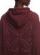 Off-White Embr Stitch Arrow Reg Hoodie on Sale - Red