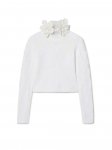 Off-White Flower Vortix Cor Embr Top on Sale - White