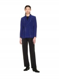Off-White Stitch Tuxedo Double Jacket on Sale - Blue