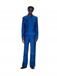 Off-White Alien Face Tailor Skinny Jacket on Sale - Blue