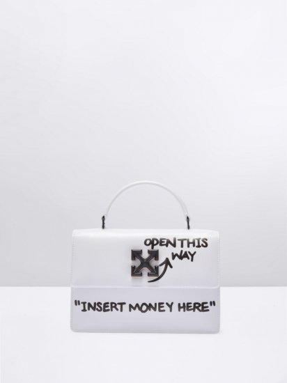 Off-White JITNEY 1.4 TOP HANDLE QUOTE - White - Click Image to Close