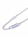 Off-White PAPERCLIP PAVE' NECKLACE SILVER LIGHT BL - Silver