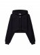 Off-White OFF STAMP ROUND CROP HOODIE on Sale - Black