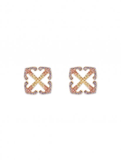Off-White Degrade' Mini Earrings - Purple - Click Image to Close
