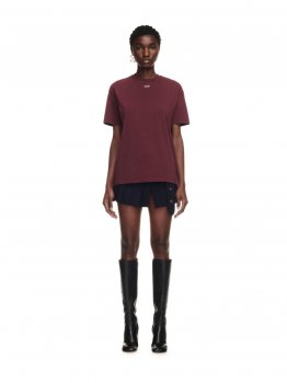 Off-White Embr Stitch Arrow Casual Tee on Sale - Red