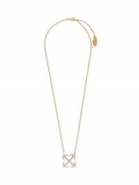 Off-White Arrow Strass Necklace - Gold