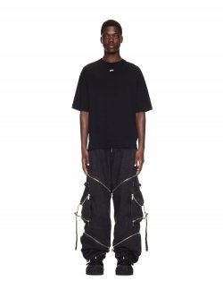 Off-White Zip Denim Cargo Pant - Grey