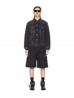 Off-White ARR TAB ZIP SKATE DENIM JKT VINTAGE GREY - Grey