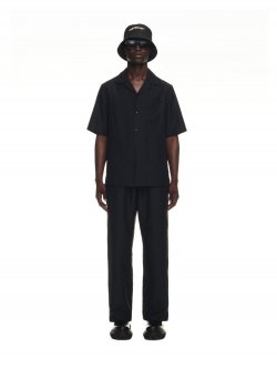 Off-White Off Ao Jacquard Silkcot Pajama Pant - Black