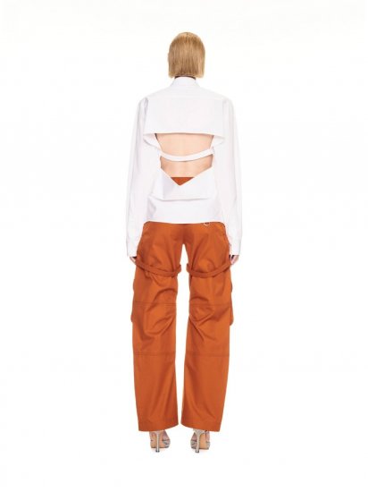 Off-White POPLIN BUCKLE SHIRT - White - Click Image to Close