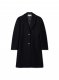 Off-White Brushed Wo Round Coat on Sale - Black