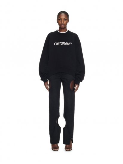 Off-White Big Logo Over Crewneck - Black - Click Image to Close