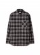 Off-White CHECK FLANN PADDED OVERSHIRT DARK GREY B - Grey