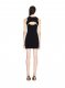 Off-White OFF STAMP RIB ROUND MINI DRES BLACK WHIT - Black